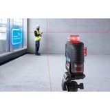 Bosch Professional Linienlaser GLL 3-80 C Professional, L-BOXX, Kreuzlinienlaser blau/schwarz, mit roten Laserlinien, Li-Ionen Akku 2,0Ah