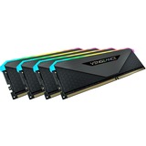 Corsair DIMM 128 GB DDR4-3200 (4x 32 GB) Quad-Kit, Arbeitsspeicher schwarz, CMN128GX4M4Z3200C16, Vengeance RGB RT, INTEL XMP