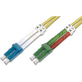 Digitus LWL Patchkabel, Duplex, LC (APC) > LC Stecker, Singlemode OS2 gelb, 2 Meter