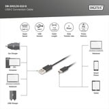 Digitus USB 3.2 Gen 1 Anschlusskabel USB-A > USB-C schwarz, 1 Meter, PD, Laden mit bis zu 60 Watt