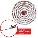 EINHELL Power X-Change Akku-Heckenschere GC-CH 1855/1 Li Kit, 18 Volt rot/schwarz, Li-Ionen Akku 2,5Ah