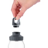 Emsa Drink2Go GLAS Trinkflasche 0,7 Liter transparent/petrol, Schraubverschluss