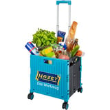 Hazet SHOPPING KART mit HAZET Logo , Trolley hellblau/schwarz, klappbar, Teleskopgriff