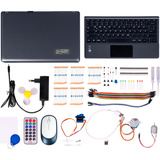 Joy-IT Joy-Pi Note 2 mit Raspberry Pi 5 (8 GB), Notebook grau, ARM Cortex-A76, 1394, 8 GB LPDDR4X, Vollständig integrierte Experimentierzentrale