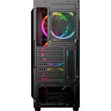 Sharkoon RGB WAVE Generalüberholt, Tower-Gehäuse schwarz, Seitenteil aus gehärtetem Glas