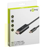 goobay USB Adapterkabel, USB-C Stecker > HDMI Stecker, 4K / 60Hz schwarz, 1 Meter