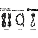 iiyama ProLite LH5564UHS-B1AG, Public Display schwarz (matt), UltraHD/4K, VA, WiFi, Fernbedienung