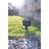 Brennenstuhl Garten-Steckdose mit Erdspieß, 4-fach, Steckdosenleiste schwarz, 10 Meter