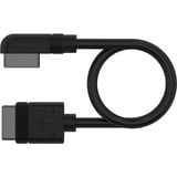 Corsair iCUE LINK Slim-Kabel, 200mm, 90° abgewinkelt schwarz, 2 Stück