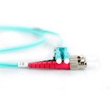 Digitus LWL Patchkabel, Duplex, LC > ST Stecker, Multimode OM3 türkis, 5 Meter