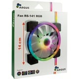 Inter-Tech Argus RS-141 RGB 140x140x25, Gehäuselüfter schwarz, 140 mm