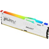 Kingston FURY DIMM 32 GB DDR5-5600  , Arbeitsspeicher weiß, KF556C40BWA-32, FURY Beast RGB, INTEL XMP