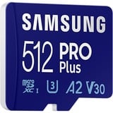 Samsung PRO Plus 512 GB SDXC (2023), Speicherkarte UHS-I U3, Class 10, V30, inkl. USB-Adapter