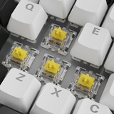 Sharkoon SKILLER SGK50 S3, Gaming-Tastatur weiß, US-Layout, Gateron Yellow