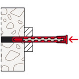 fischer Langschaftdübel HybridPower 10x90 T  rot/grau, 10 Stück