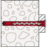 fischer Langschaftdübel HybridPower 10x90 T  rot/grau, 10 Stück