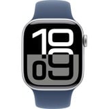 Apple Watch Series 10, Smartwatch silber, Aluminium, 42 mm, Sportarmband Denim S/M, Cellular