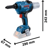 Bosch Akku-Nietpistole GRG 18V-16 C Professional solo, 18Volt blau/schwarz, ohne Akku und Ladegerät, in L-BOXX