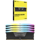Corsair DIMM 96 GB DDR5-6400 (4x 24 GB) Quad-Kit, Arbeitsspeicher schwarz, CMH96GX5M4B6400C32, Vengeance RGB, INTEL XMP