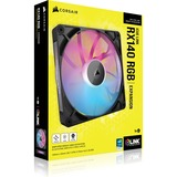 Corsair iCUE LINK RX140 RGB, Gehäuselüfter schwarz, 140 mm