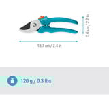 GARDENA Gartenschere EasyCut türkis, Bypass, für Schnittblumen