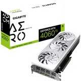 GIGABYTE GeForce RTX 4060 Ti AERO OC 16G, Grafikkarte weiß/silber, DLSS 3, 2x DisplayPort, 2x HDMI