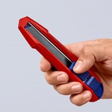 KNIPEX CutiX Universalmesser, Teppichmesser rot/blau, inkl. 2 Klingen