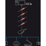 Lindy USB 2.0 Aktivverlängerungskabel Pro, USB-A Stecker > USB-A Buchse schwarz/rot, 8 Meter