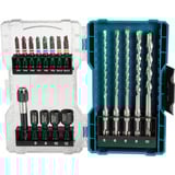 Makita Bohrer-Bit-Set SDS Plus, 18-teilig, Bohrer- & Bit-Satz Klappbox mit transparentem Deckel