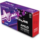 SAPPHIRE Radeon RX 9070 Pulse, Grafikkarte schwarz, RDNA4, GDDR6, 2x DisplayPort, 2x HDMI