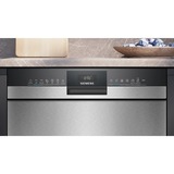 Siemens SN43HS10TE iQ300, Spülmaschine edelstahl (gebürstet)/schwarz, 60 cm, Home Connect