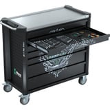 Wera 9701 Tool Rebel Werkstattwagen Stainless XXL 1, mit Bestückung, Werkzeugwagen schwarz, 188-teilig (Elektro / VDE), im exklusiven Tool Rebel Design