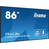 iiyama ProLight LH8675UHS-B1AG, Public Display schwarz (matt), UltraHD/4K, IPS, Lautsprecher, SDM-Slot