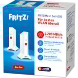 AVM FRITZ!Mesh Set 4200 2er-Set, Repeater weiß/rot, 2x  FRITZ!Repeater 3000 AX