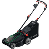 Bosch Heimwerken & Garten Akku-Rasenmäher Rotak18V2-43, 36 Volt (2x18V)+Messer+Mulch-Plug grün/schwarz, 2x Li-Ionen Akku 4,0Ah, POWER FOR ALL ALLIANCE