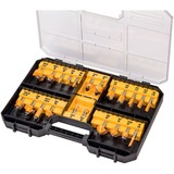 DeWALT Fräser-Set DT90017, 22-teilig schwarz/gelb, 8mm Schaft