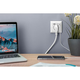 Digitus Sicherheits-Steckdose Unterputz, mit 2x USB-A weiß