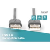 Digitus USB 2.0 Anschlusskabel USB-A (Stecker) > USB-A (Stecker) schwarz, 1,8 Meter