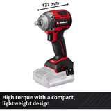EINHELL Professional Akku-Schlagschrauber TP-CW 18/350-C Li BL - Solo, 18Volt rot/schwarz, ohne Akku und Ladegerät
