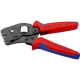 KNIPEX Selbsteinstellende Crimpzange 97 53 08 rot/blau, für Ader-Endhülsen, Fronteinführung