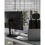 goobay Plus DisplayPort 2.0/2.1 Kabel, 16K @ 60Hz, 80 Gbit/s grau, 1 Meter