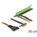 DeLOCK Riser Card PCIe x1>x16 mit flexiblem Kabel 80cm 