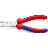 KNIPEX Abmantelungszange 1345165, Abisolier-Zange rot/blau, mit Seitenschneider