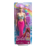 Mattel Barbie Meerjungfrauen-Puppe mit langen Haaren 18 cm lange Fantasy-Haare