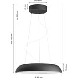 Philips Hue White Ambiance Amaze Pendelleuchte, LED-Leuchte schwarz, inkl. Dimmschalter