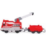 Spin Master Mighty Express Push-and-Go Zug Roter Retter mit Güterwaggon, Spielfahrzeug rot/weiß