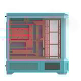 Thermaltake View 600 TG Mint Strawberry, Big-Tower-Gehäuse mint/beere, Tempered Glass