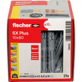 fischer Spreizdübel SX Plus 10x80 hellgrau, 25 Stück