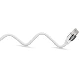 goobay Ethernet-Kabel USB-C 3.2 Gen2 Stecker > RJ-45 Stecker, LAN-Adapter weiß, 1 Meter, geflochtener Textilmantel