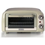 Ariete Mini-Backofen Vintage Beige weiß/hellgrün, 800 Watt, 10 Liter